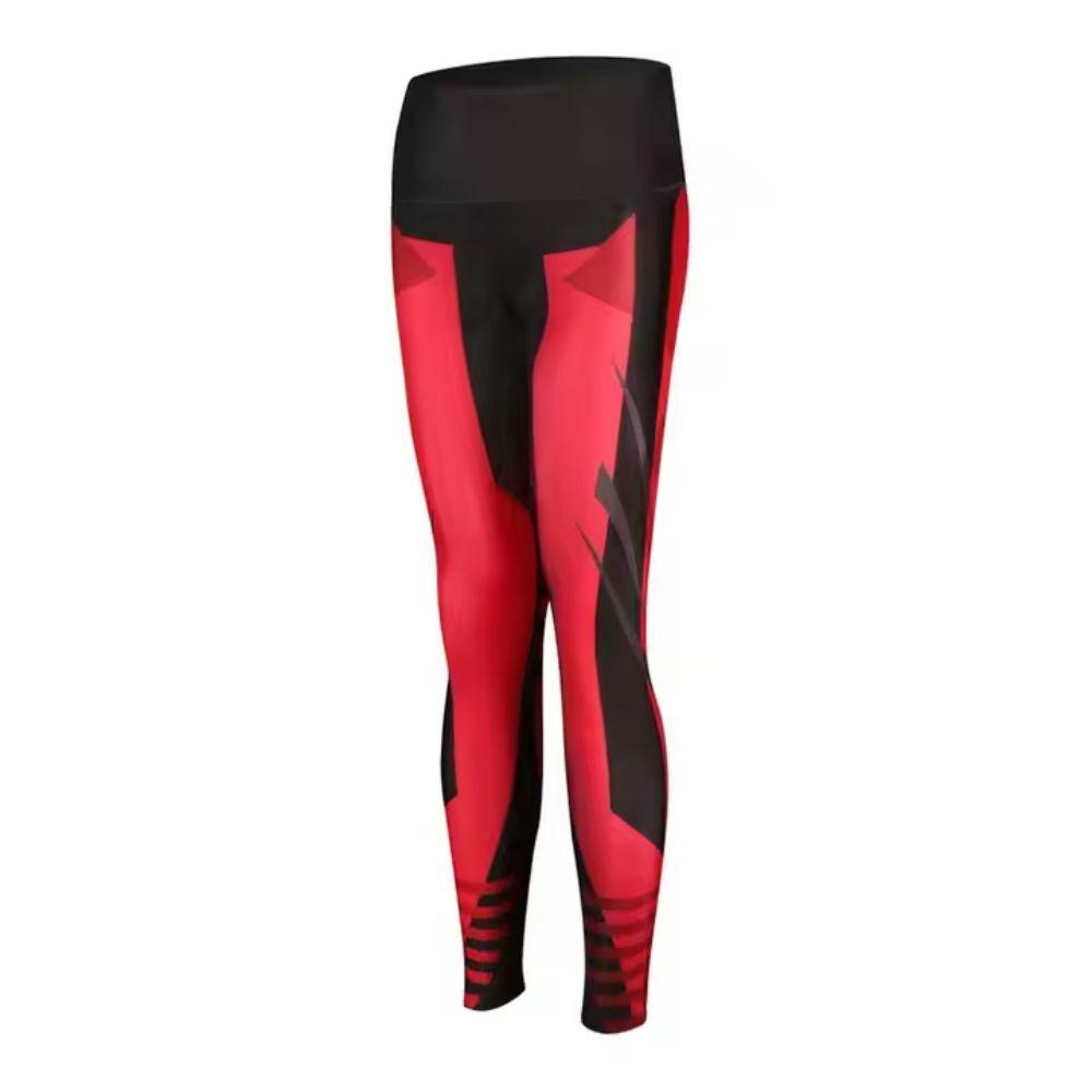 Custom Casual Legging Red & Black