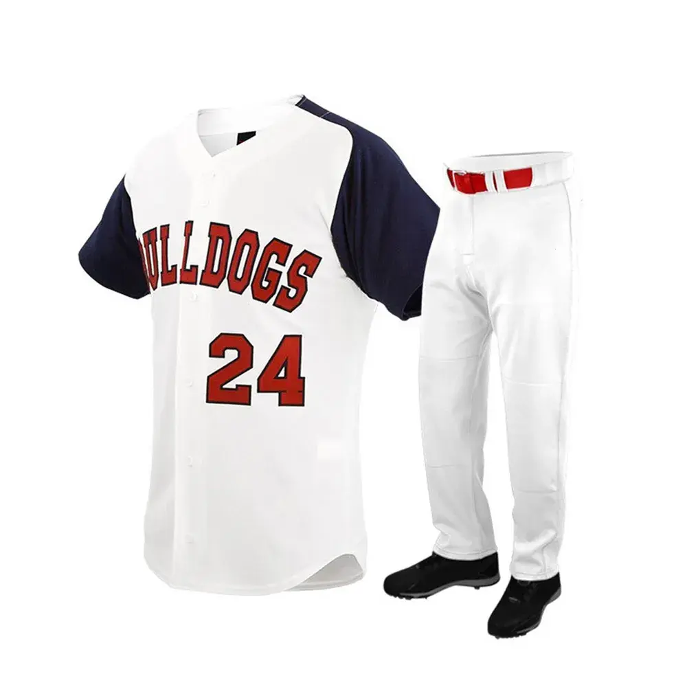 Baseball Uniform White Black