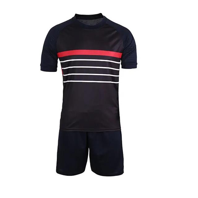 Soccer Uniform Black White Red