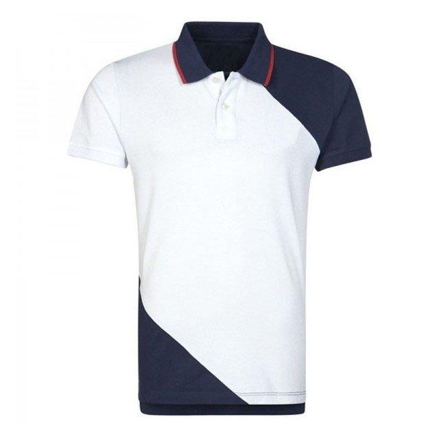 Polo Shirts White Blue Red