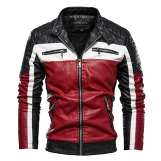 Leather Jackets Red Black White