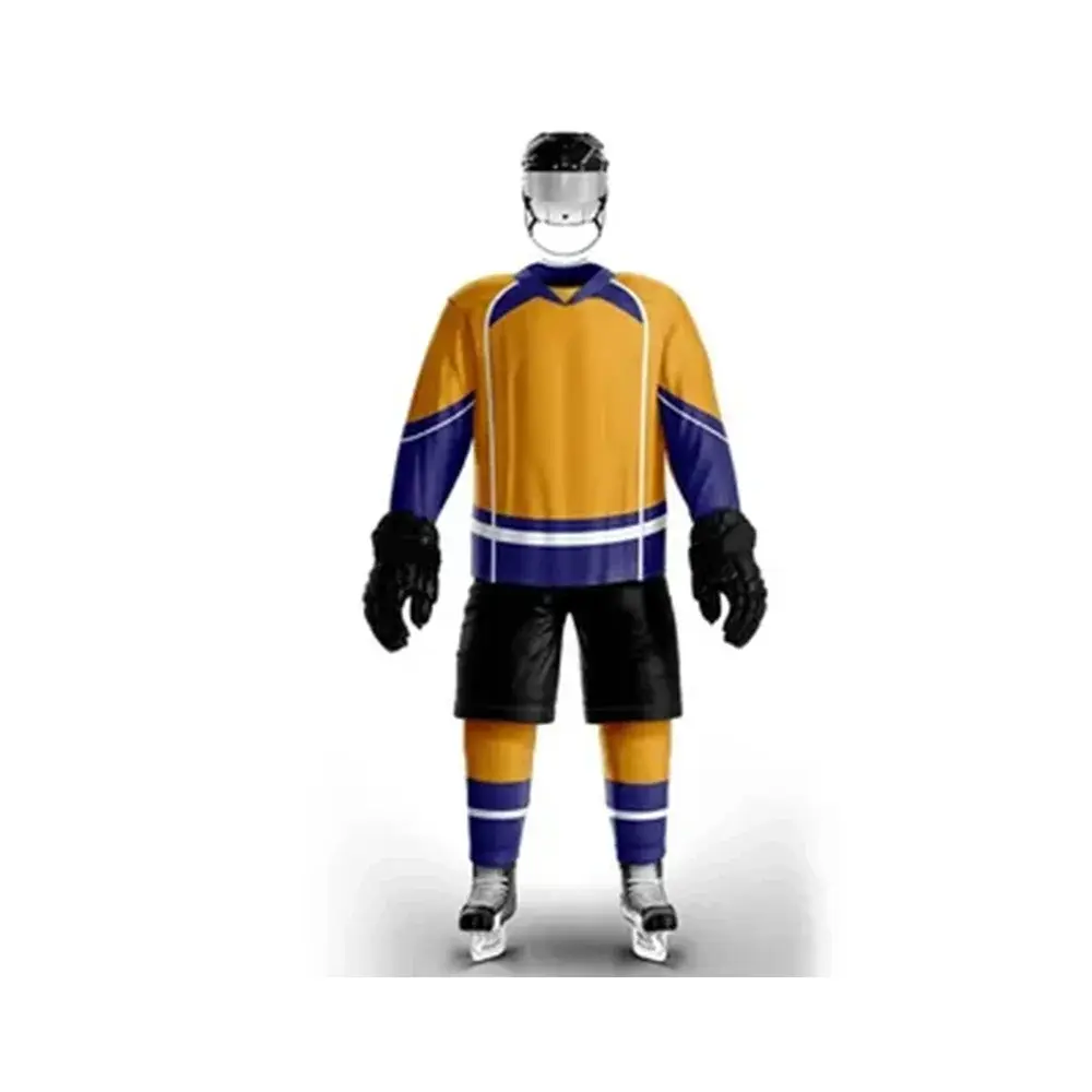 Custom Ice Hockey Uniform Yellow
