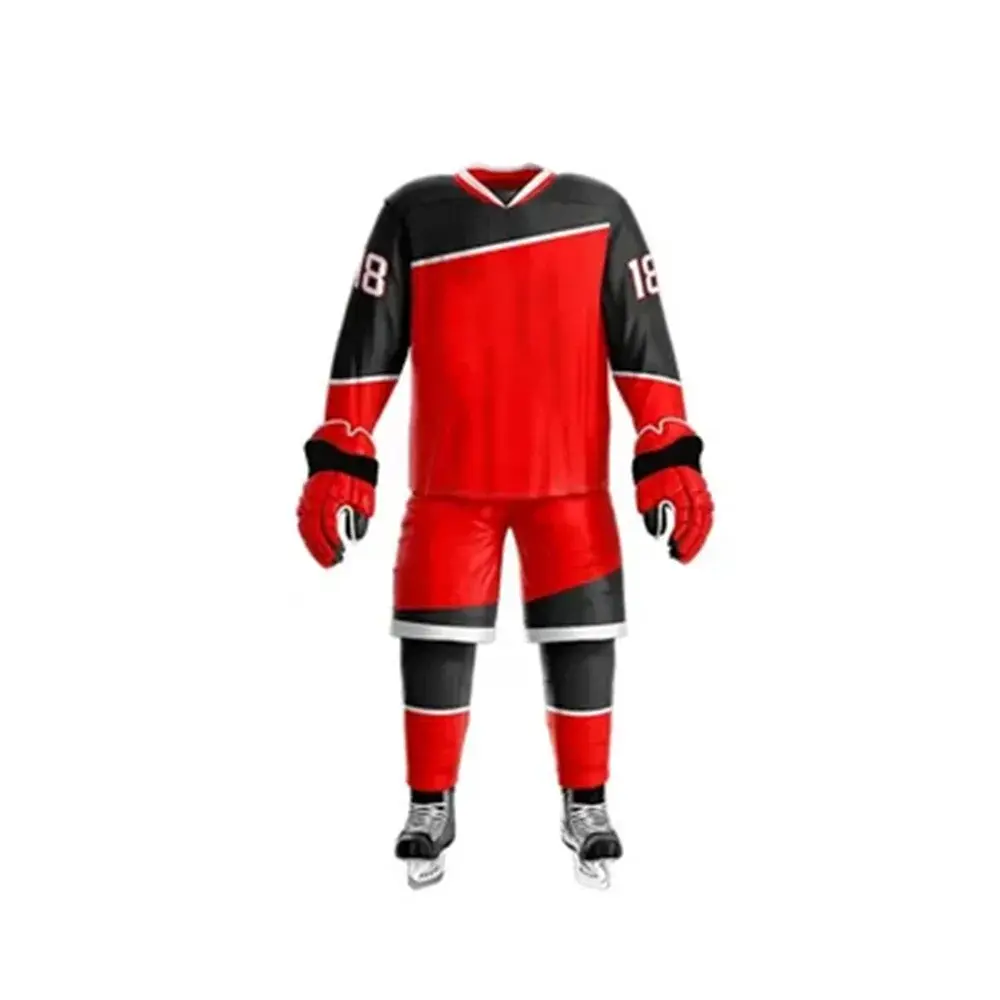 Custom Ice Hockey Uniform Red