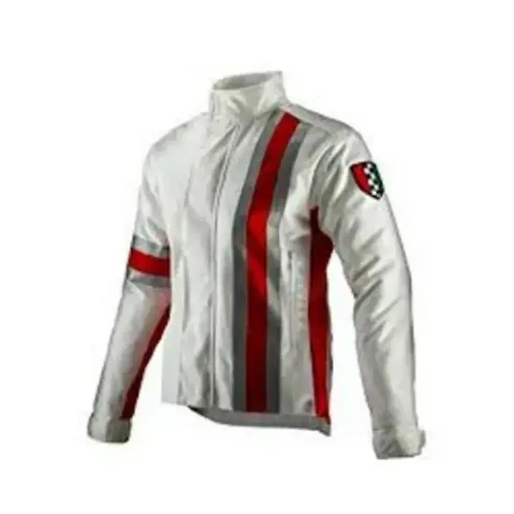 Riding Jacket White Red