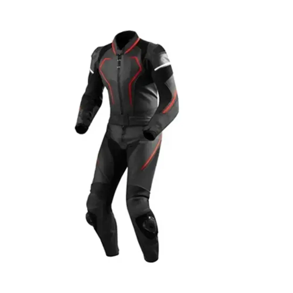 Leather Suit Black Orange