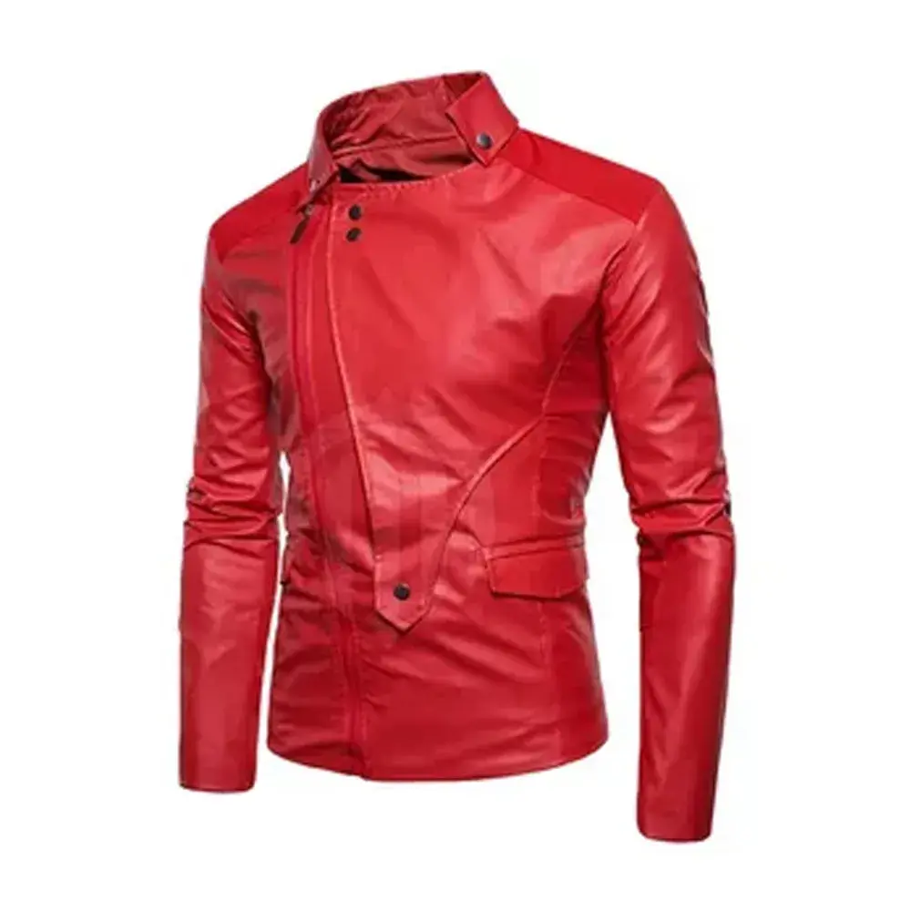 Leather Coat Red