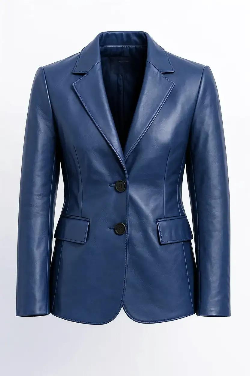 Leather Blazers Blue